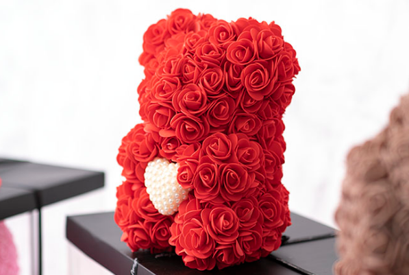 Roses made into a teddy bear on sale