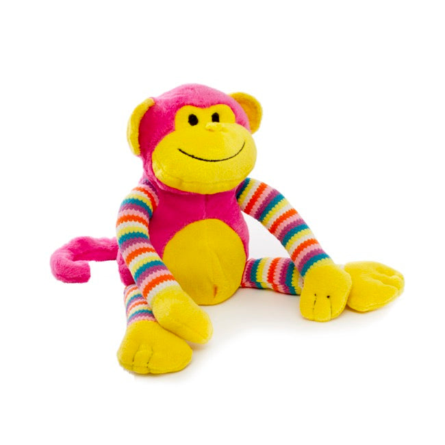 Pink monkey dog outlet toy