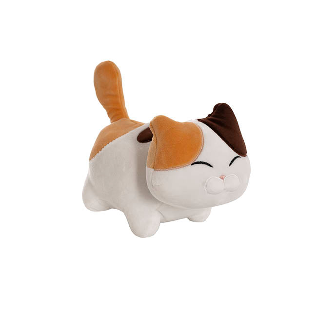 Happy Cat Plush Puff Soft Toy Brown (22cmHT)