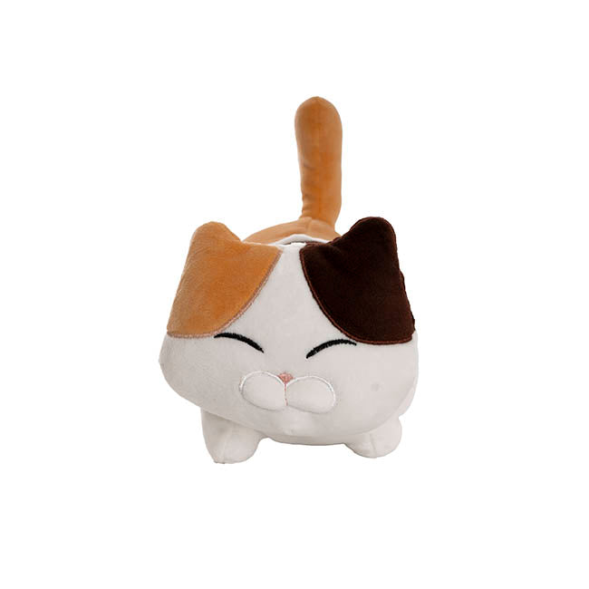 Happy Cat Plush Puff Soft Toy Brown (22cmHT)