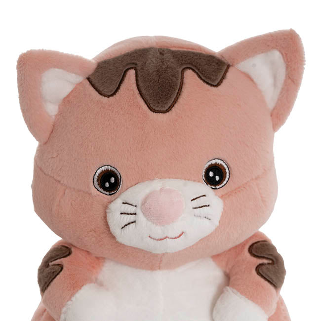 Cat Whiskers Plush Puff Soft Toy Dusty Pink (32cmST)