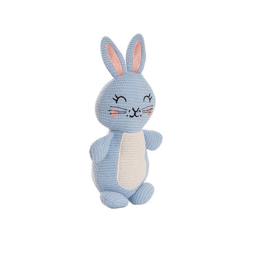 Rosie Knitted Bunny Plush Soft Toy Blue (29cmHT)