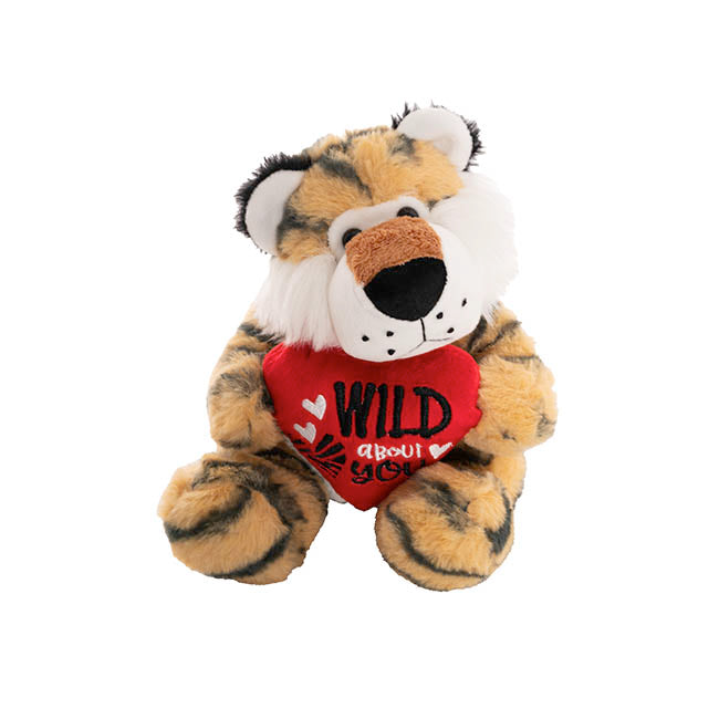 Tiger Caleb w Wild About You Heart Plush Toy Caramel(20cmST)