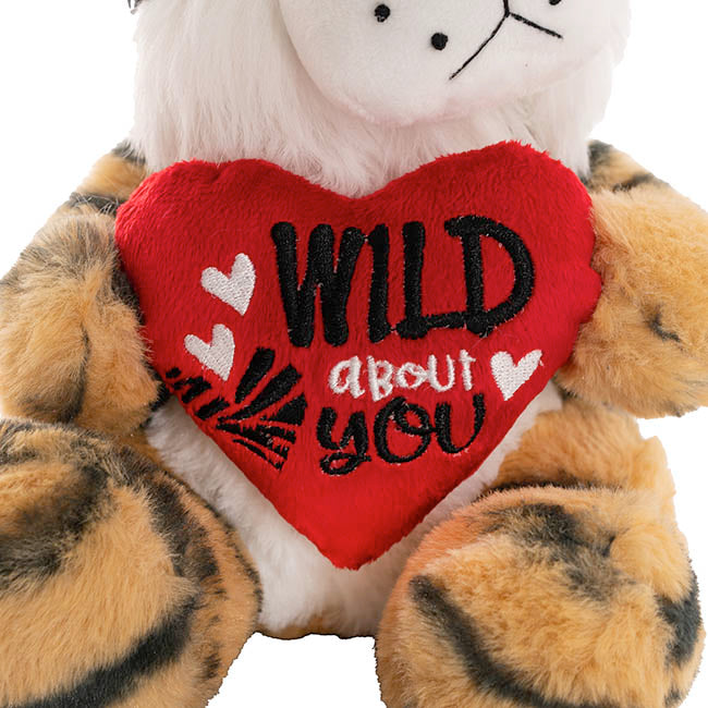 Tiger Caleb w Wild About You Heart Plush Toy Caramel(20cmST)