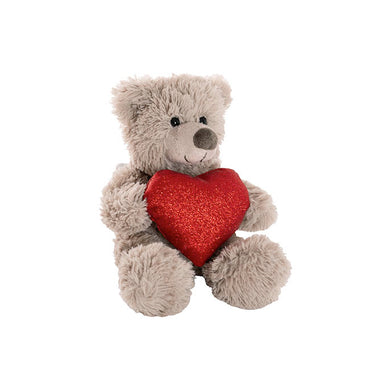 Teddy Bear Nala w Red Love Heart Greyish Brown (20cmST)