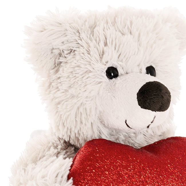 Teddy Bear Nala w Red Love Heart White (20cmST)