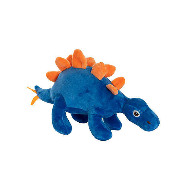 Boris Stegosaurus Dinosaur Plush Toy Blue (33x20cmHT)