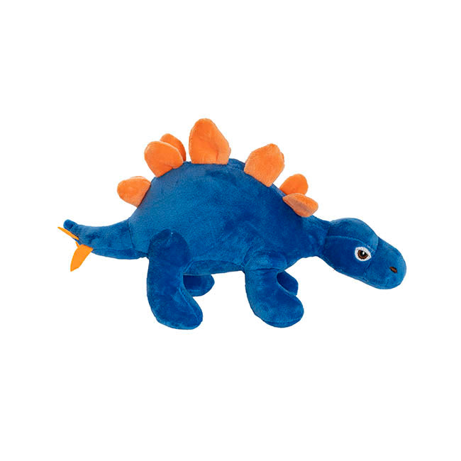 Boris Stegosaurus Dinosaur Plush Toy Blue (33x20cmHT)