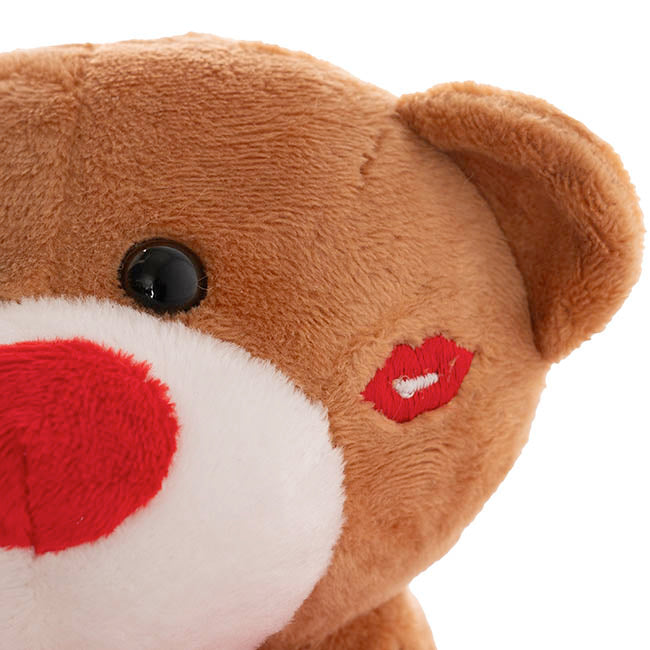 Mini Teddy Bear w With Love Heart Plush Toy Brown (14cmST)