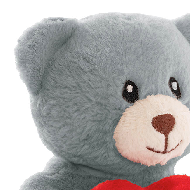 Mini Teddy Bear Alfie w Love You Heart Aegean Blue (14cmST)