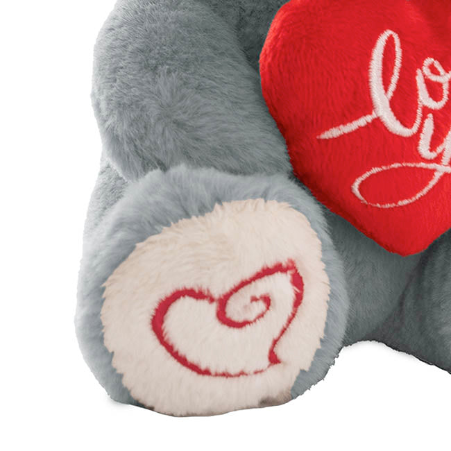 Mini Teddy Bear Alfie w Love You Heart Aegean Blue (14cmST)