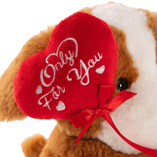 Puppy Harrold w Only For You Heart Plush Toy Brown (21cmST)