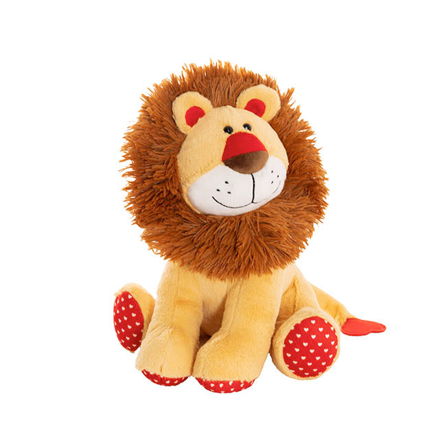 Larry the Love Lion Plush Soft Toy Camel Brown (35cmST)