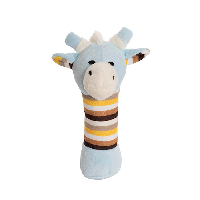 Thomas Giraffe Hand Rattle Baby Blue & Brown (15cmHT)