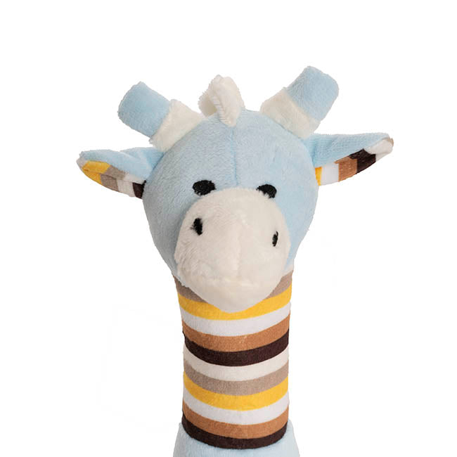 Thomas Giraffe Hand Rattle Baby Blue & Brown (15cmHT)