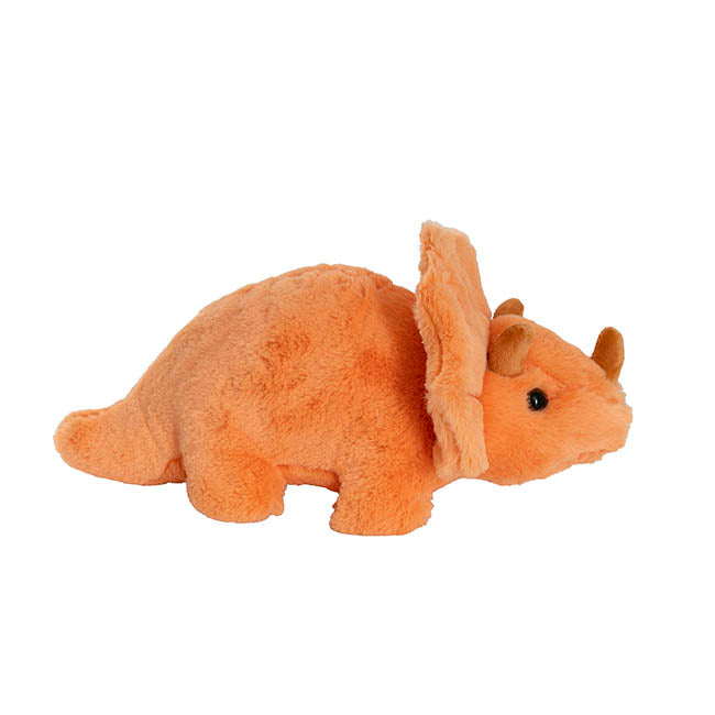 Triceratops Dinosaur Plush Soft Toy Orange (31x16cmHT)