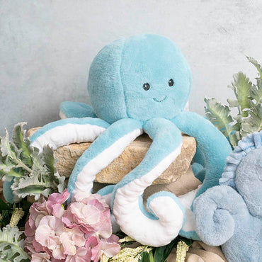 Octopus Sally Plush Soft Toy Soft Turquoise Blue (21cmST)