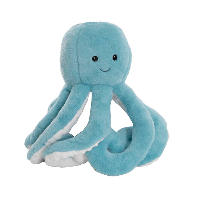 Octopus Sally Plush Soft Toy Soft Turquoise Blue (21cmST)