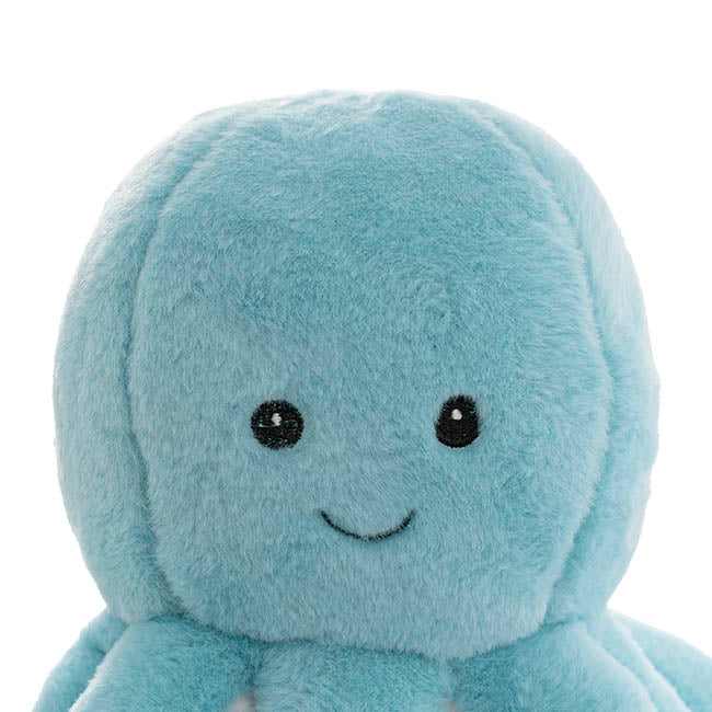 Octopus Sally Plush Soft Toy Soft Turquoise Blue (21cmST)