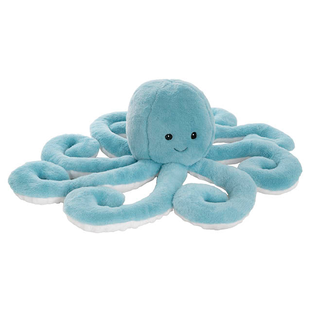 Octopus Sally Plush Soft Toy Soft Turquoise Blue (21cmST)