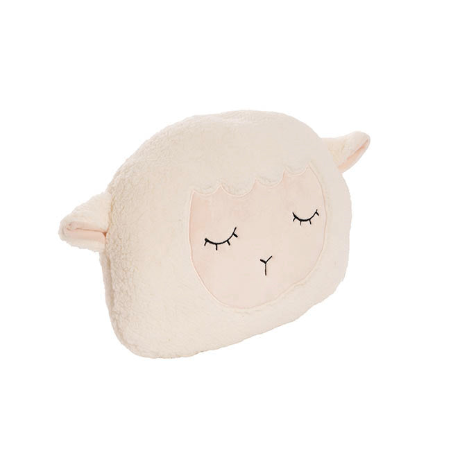 Lamb Squish Pillow Plush Puff Cream (40x25cmH)