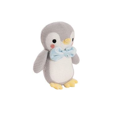 Penguin Peng Knitted Plush Soft Toy Grey (21cmHT)