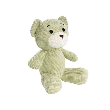 Teddy Bear Chuck Knitted Plush Soft Toy Soft Green (22cmST)