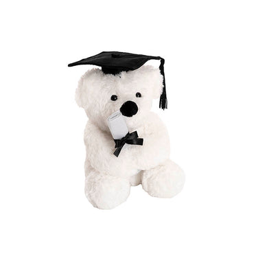 Graduation Teddy Bear Harvey Plush Soft Toy White (20cmST)