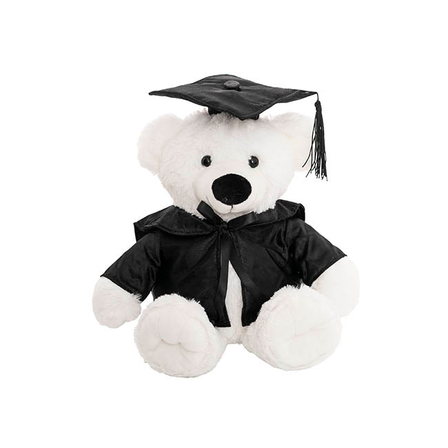 Graduation Teddy Bear Alfred Plush Soft Toy White (25cmST)