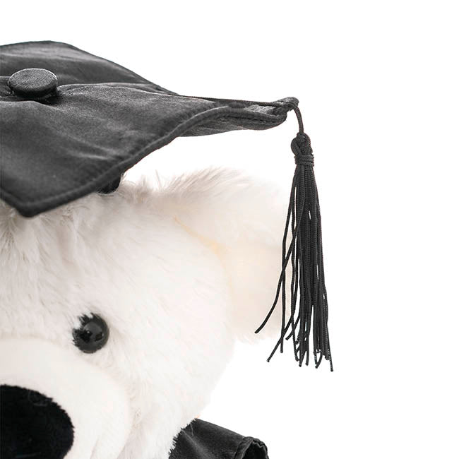 Graduation Teddy Bear Alfred Plush Soft Toy White (25cmST)